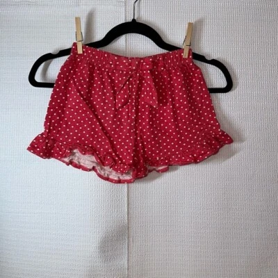 EDICIONES RARAS Pantalones Cortos Rojo y Blanco Lunares Volantes Niñas Lazo Talla 6 Foto 1 de 4