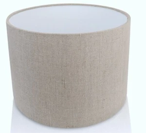 Handmade 100% French Linen Cylinder / Drum Lampshade / Ceiling Light / Shade - Picture 1 of 7