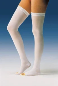 Medias antiembolismo JOBST Alta Rodilla Grande Larga Punta de Inspección Blanca 12 PARES - Imagen 1 de 6