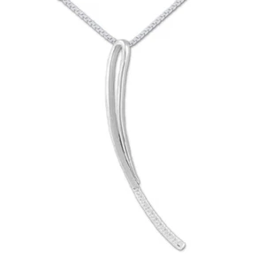 Collana con Ciondolo Donna in Oro 18KT e Diamanti Naturali 0.05CT - VD20 - Picture 1 of 2