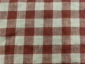 Tapizado cortina gris óxido tela lino francés vintage cuadros guinga - Imagen 1 de 6