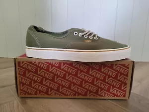 VANS Authentic Trainers, UK 11, Olive Green, White, Brand New, Unworn - Picture 1 of 20