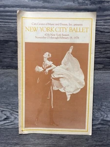 NEW YORK CITY BALLET, PROGRAM, FEBRUARY 1978, CITY CENTER OF MUSIC AND DRAMA  - Picture 1 of 7