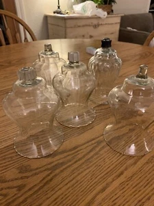 5er Set Klarglas Zapfen Votivkerzenhalter - geriffelt, gerippt, gewellt - Bild 1 von 4