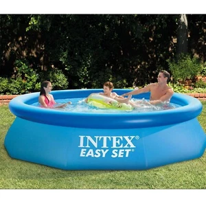 Intex Easy Set 10ft x 30in Above Ground Inflatable Round Swimming Pool for Kids - Picture 1 of 6