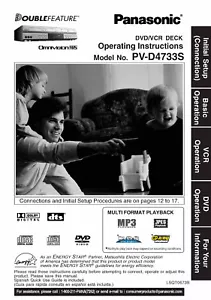 Panasonic PV-D4733 PV-D4733S propietarios manual instrucciones de funcionamiento del usuario - Imagen 1 de 2