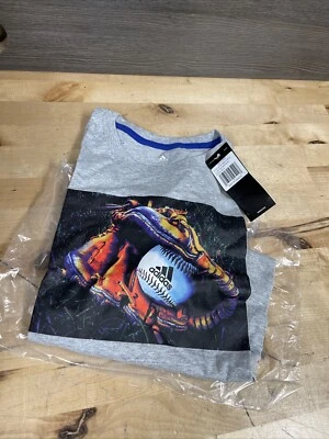 Adidas Camiseta de Béisbol Niños Manga Corta XL 18-20 Gris Nueva Foto 1 de 4