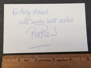 FILM CRITIC/ACTOR REX REED HAND SIGNED 3X5 CARD W/COA JSA AVAILABLE FREE S&H DS