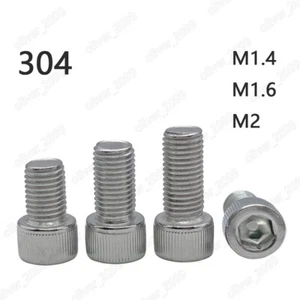 Tornillos hexagonales de cabeza de tapa de acero inoxidable 304 DIN912 M1,4 M1,6 M2 - Imagen 1 de 9