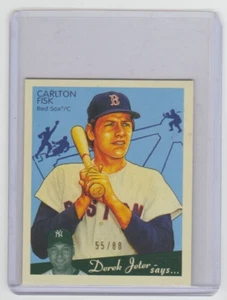 CARLTON FISK 2008 Upper Deck Goudey MINI GREEN BACK #205 SP Parallel #55/88 - Picture 1 of 2