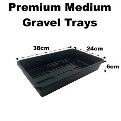 Medium Premium 38cm Solid Seed Gravel Tray No Drainage Holes Strong Long Life - Image 1 of 4