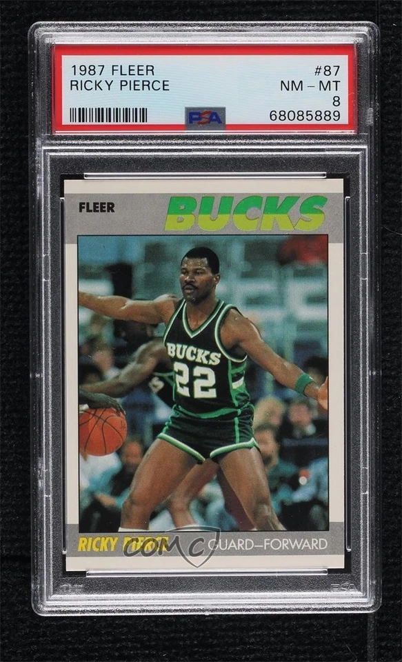 1987-88 Fleer Ricky Pierce #87 PSA 8 - Image 1 of 3