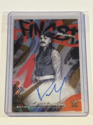 2025 Topps Finest WWE #FA-MYS Dominik Mysterio Finest Autographs Gold /50 - Image 1 of 3