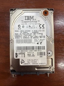VINTAGE IBM DBCA-204860 4.86GB 4200RPM 2.5" IDE ATA LAPTOP HARD DRIVE HHD - Afbeelding 1 van 3