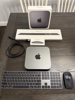Apple Mac Mini (128GB SSD, i7-8th, 3.2GHz, 32GB) - Grey - Bundle Mouse/Keyboard - Image 1 of 4