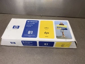 Genuine HP 81 Yellow 680ml Dye Ink C4933A DesignJet 5000 5500 - Picture 1 of 4