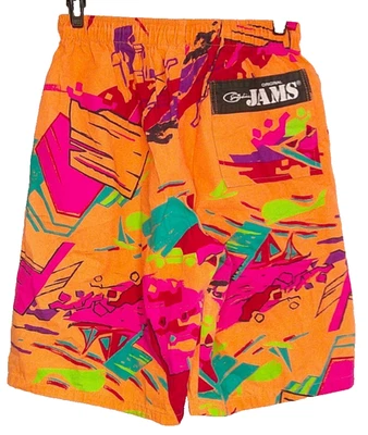 Pantalones Cortos Jams Original Surfline Vintage Para Hombre Pequeños Geométricos Vintage Naranja Y2k Foto 1 de 4
