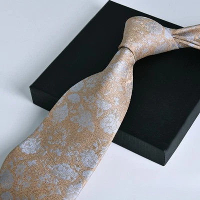 Men's 8cm Striped Jacquard Tie Groomsmen Classic Necktie Formal Prom Wedding - image 1 of 2