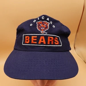Vintage Chicago Bears Hat Cap Snap Back Navy NFL Football Sports Specialties 90s - Picture 1 of 8