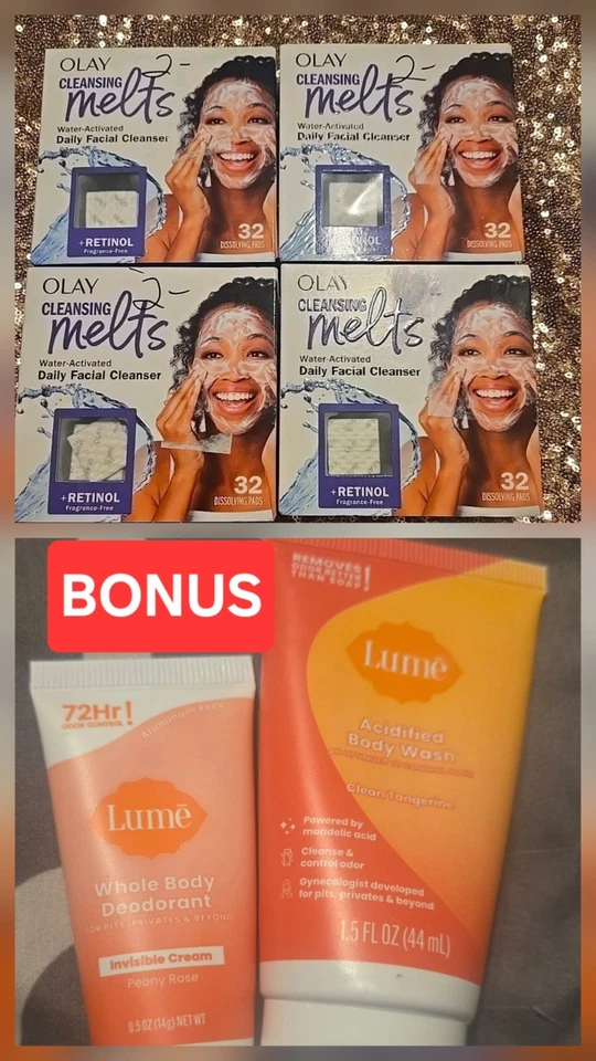 Olay Cleansing Melts Retinol Water-Activated Daily Facial Cleansers 32