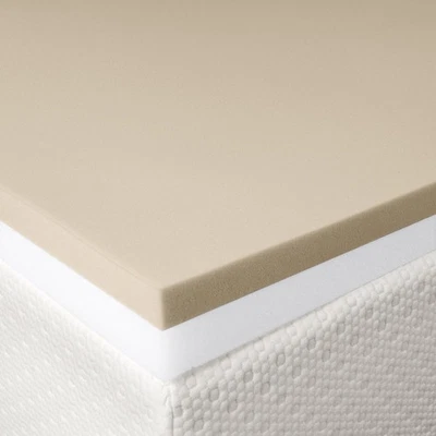 BrylaneHome 3" Gel Memory Foam Revitalizer Topper With Skirted Cover - Image 1 of 4