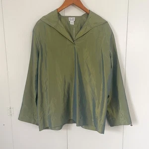 Blusa Metálica Con Capucha De Seda Loft De Colección Hada Grunge Hada Capricho, Talla 12 - Imagen 1 de 5