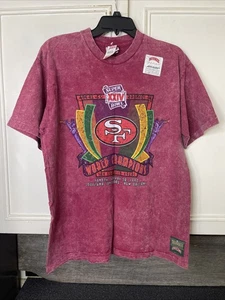 Vintage NWT 80s San Francisco 49ers Single-Stitch Graphic T-Shirt Nutmeg Size L - Picture 1 of 5