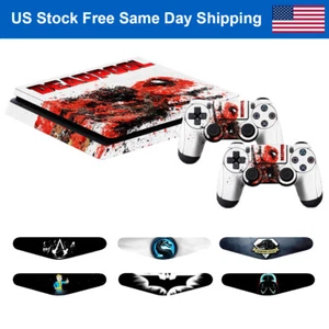 Vinyl Sticker Decal Cover for PS4 Slim Playstation 4 Slim Console & Conrtollers - Picture 1 of 10