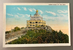 Antike Postkarte - Gipfelhaus auf Mount Tom, Massachusetts - UNBESPIELT - Bild 1 von 2