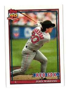 1991 Topps #574 John Marzano Boston Red Sox - Imagen 1 de 2