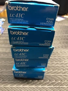 10 X GENUINE Brother LC41C Cyan Ink Cartridge~  OEM Expired - Bild 1 von 6