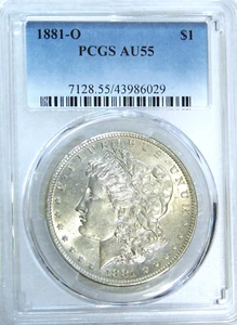 1881-O Morgan Silver Dollar PCGS AU55 Bright Premium Quality for the grade F179E - Picture 1 of 4
