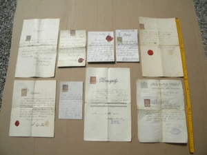 1892-1914 Viena 10 CERTIFICADOS DE TRABAJO con sello de ADALBERT NOWAK camarero operador - Imagen 1 de 6
