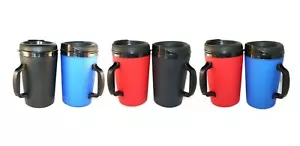 6 Multi Colored Foam Insulated 34 oz ThermoServ Mugs - Picture 1 of 8