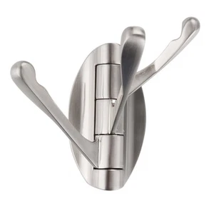 Bathroom Kitchen Swivel Folding Swing Arm Triple Coat Hook Towel/Clothes Hanger - Picture 1 of 10