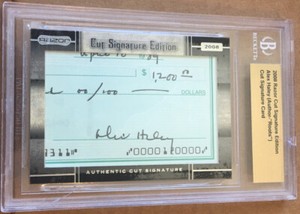 2008 RAZOR CUT SIGNATURE EDITION ALEX HALEY CUT AUTO “ROOTS” AUTHOR DIED IN 1992