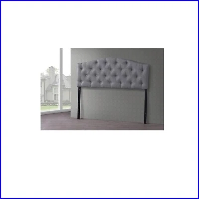 Cabecero Queen de felpa ajustable Myra - Diseño atemporal para dormitorios modernos Foto 1 de 4