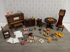 Dollhouse Miniature 1:12 Vintage Wood Furniture And Accessories Mixed Lot 70...