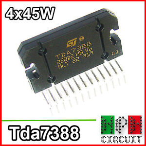 TDA7388 Amplificatore Audio Integrato 4 Canali 4x 45W