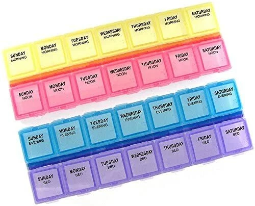 PILL THING Weekly Four-a-Day Pill Organizer Item 361