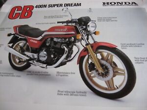 Honda CB400N Super Dream Motorcycle Sales Brochure 1984