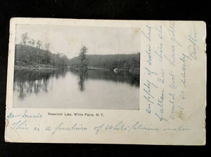 c1905 Reservoir Lake, White Plains, N.Y. Vintage Picture Postcard - Picture 1 of 2