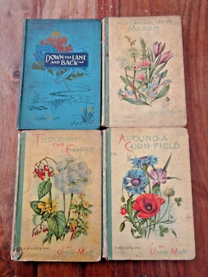 1895/96 COLLECTION OF 4 BOOKS BY UNCLE MATT 4 COLOUR PLATES WILD FLOWERS NATURE^ - Image 1 of 4