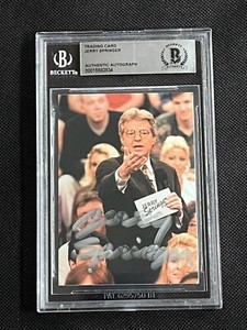 JERRY SPRINGER 1998 COMIC IMAGES PROMO SIGNED AUTOGRAPH CARD BAS AUTHENTIC