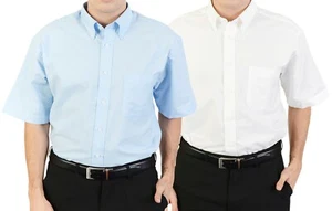 Oxford Shirt Size Small Regular Collar Work Smart Short Sleeves - Picture 1 of 15