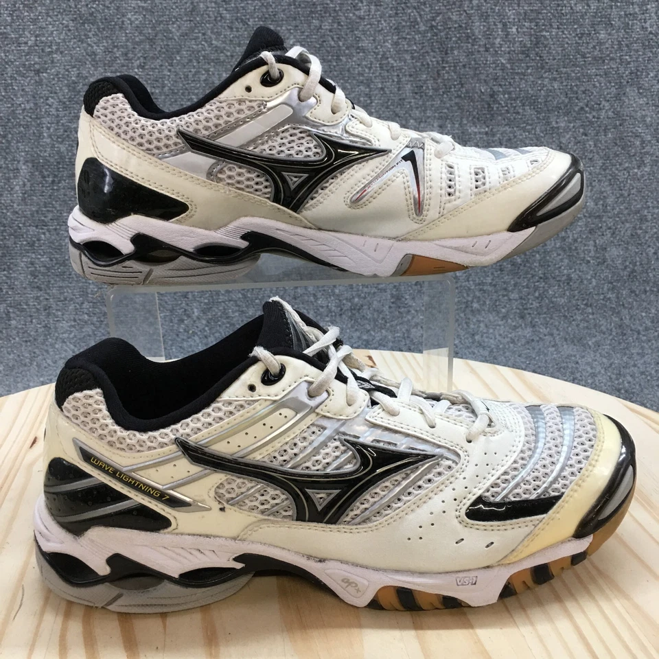 Mizuno Zapatos Mujer 9 Onda Ancha Lightning 7 Tenis para Correr Blancos Atléticos Bajos Foto 1 de 4