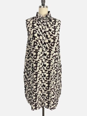 Derek Lam 10 Crosby Shirt Dress 100% Silk Button Front Size 8 Redwood Multi - Image 1 of 4