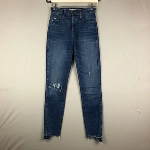 Madewell Jeans Damen 26 Blau Curvy High Rise Skinny Distressed Ripped Denim - Bild 1 von 19