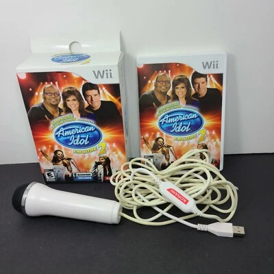 Karaoke Revolution American Idol Encore 2 Nintendo Wii 2008 With Microphone Box - Image 1 of 4
