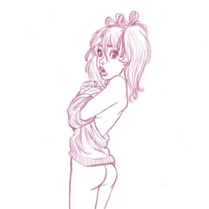 MANDY Firmado ARTE ORIGINAL Dean Yeagle SUÉTER Dibujo PLAYBOY Artista 11 x 8.5" - Imagen 1 de 2